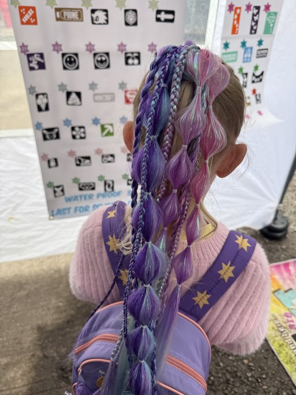 Glitter face painting